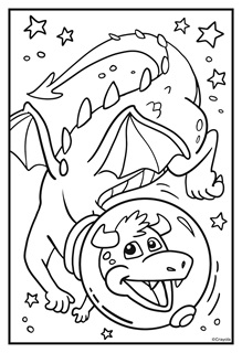 Imaginary creatures free coloring pages