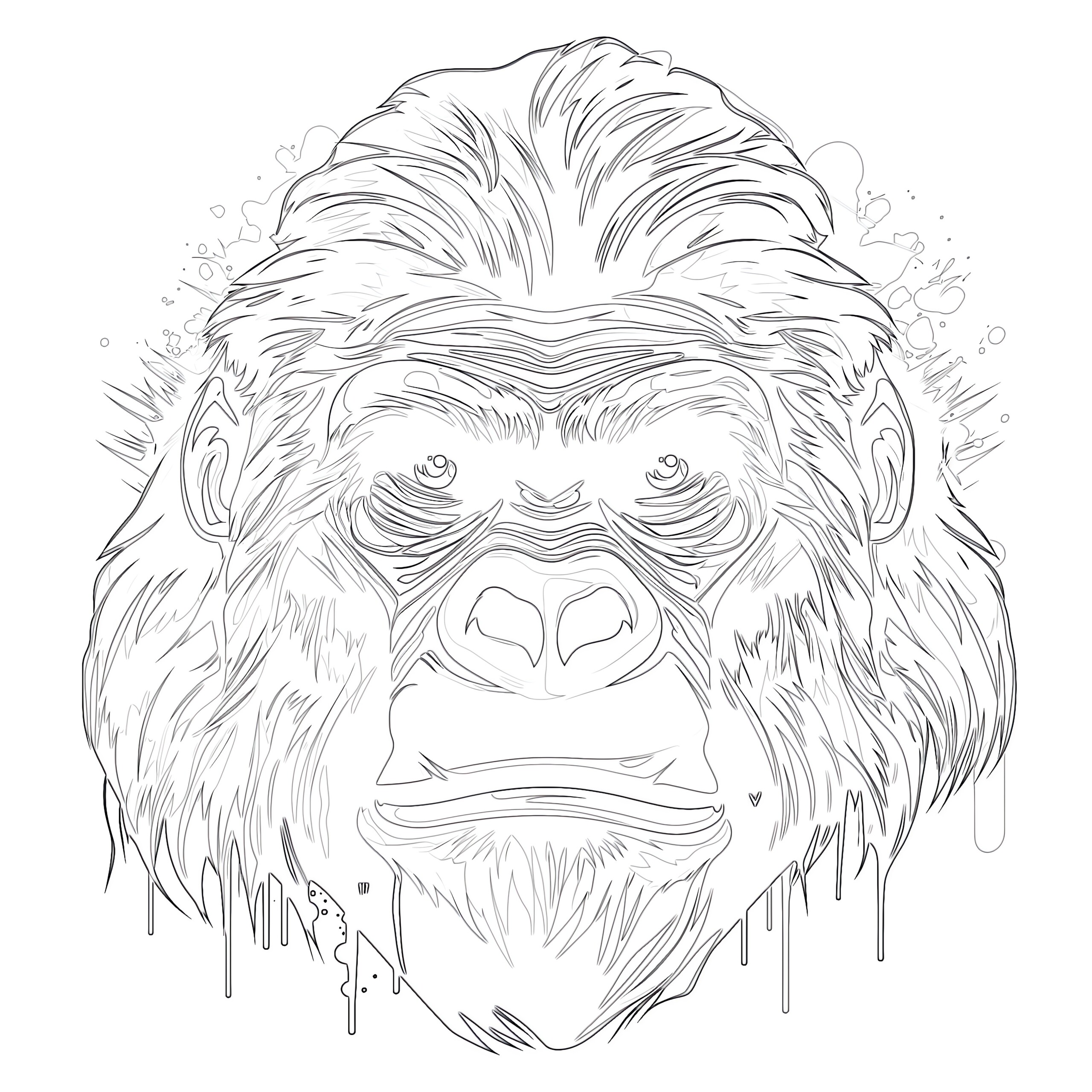 Free gorilla coloring page coloring pages mimi panda