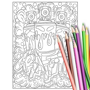 The graffiti art coloring book vol cool graffiti art coloring book for adults and teens with original street art drawings graffiti letters fonts characters and much more press minelli