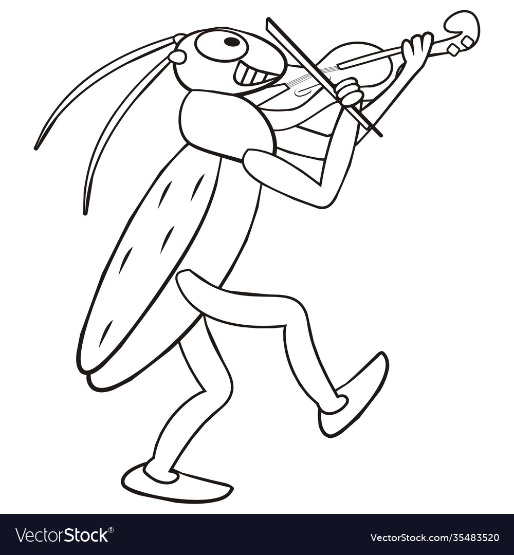 Grasshopper coloring book royalty free vector image