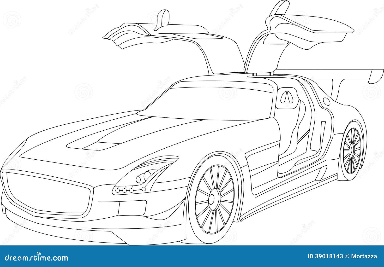 Coloring pages for kids cars stock illustration