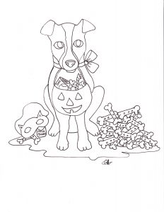 Download the best halloween puppy coloring pages for kids adults