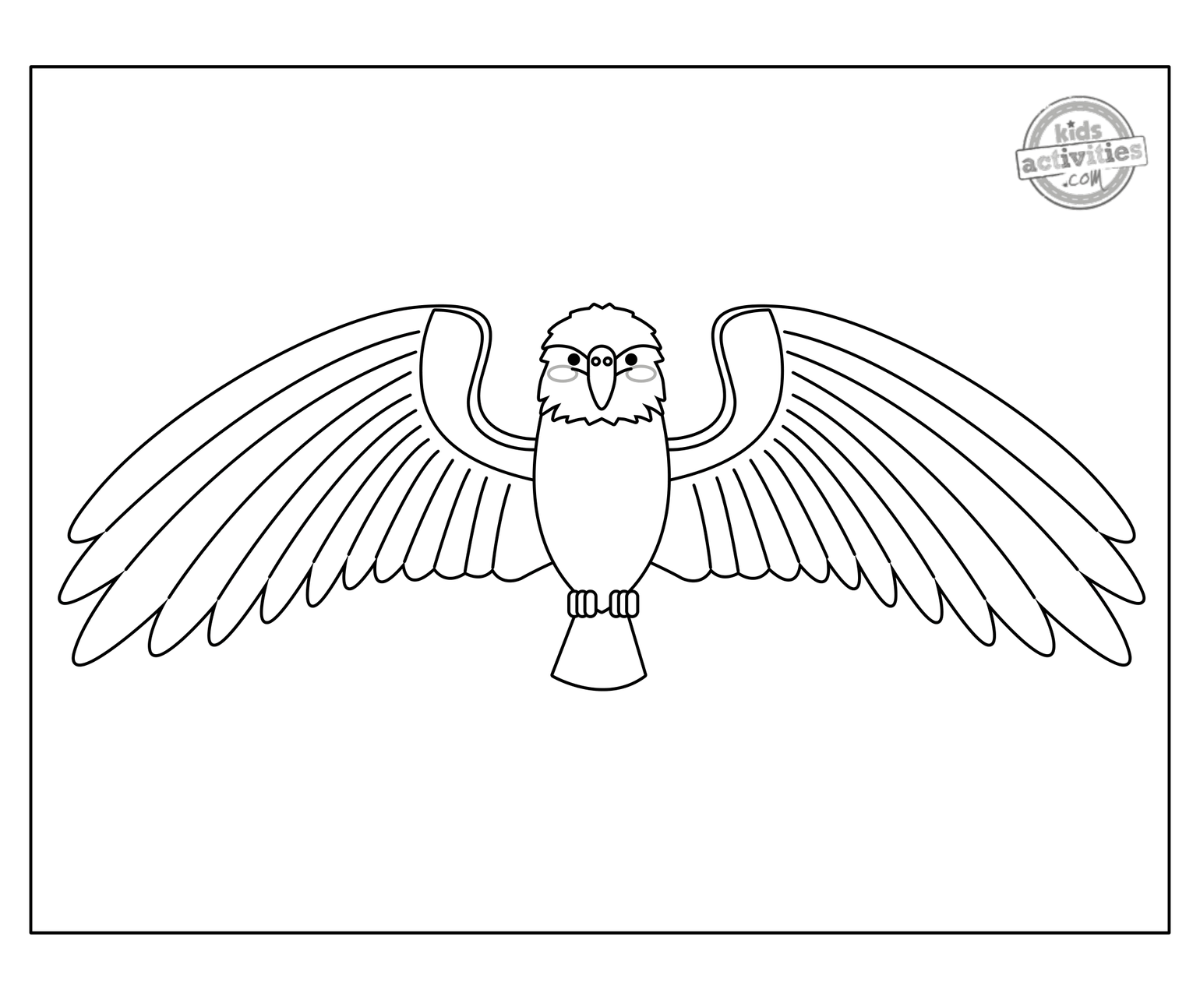 Awesome harpy eagle coloring page for kids kids activities blog