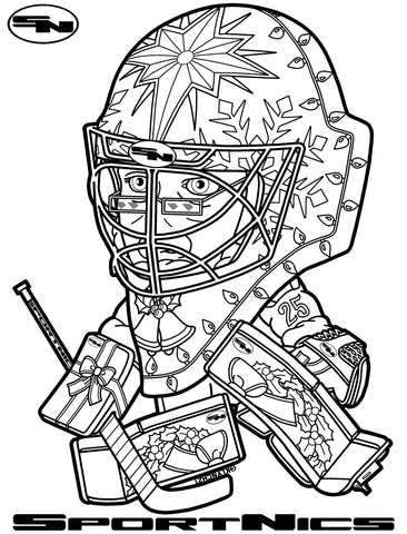 Sportnics coloring pages backstop hockey