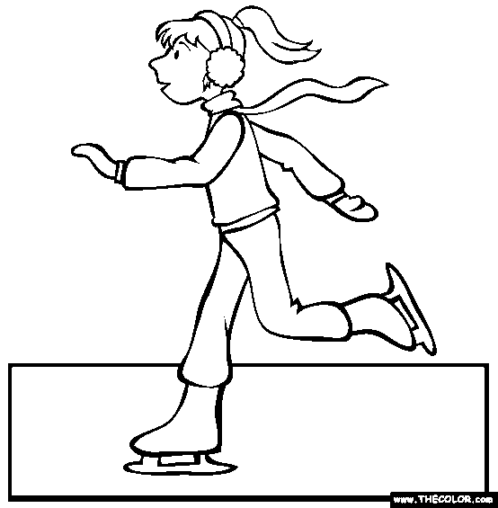 Ice skating coloring page free ice skating online coloring