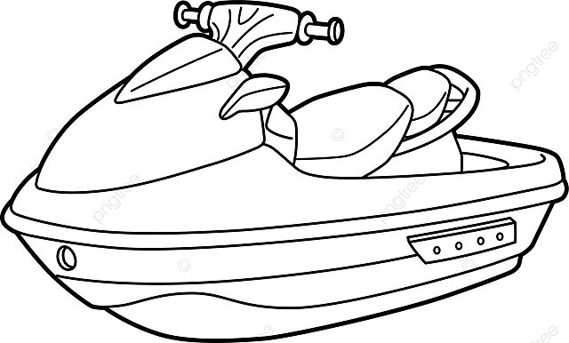 Jet ski vehicle coloring page for kids vector colouring page hand drawn vector ski drawing ring drawing kid drawing png and vector with transparent background for free download