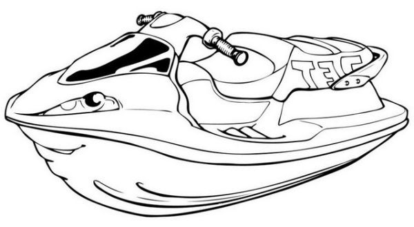 Printable jet ski coloring pages pdf