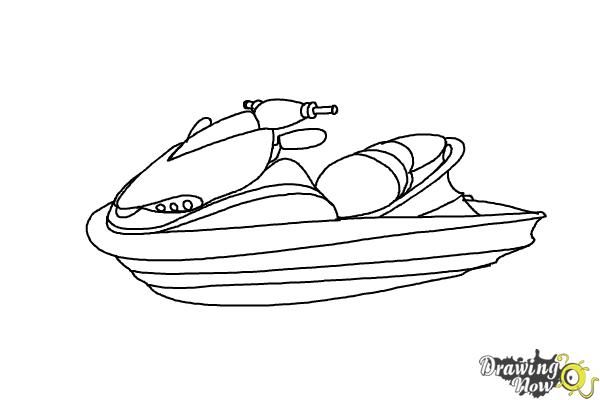 How to draw a jet ski