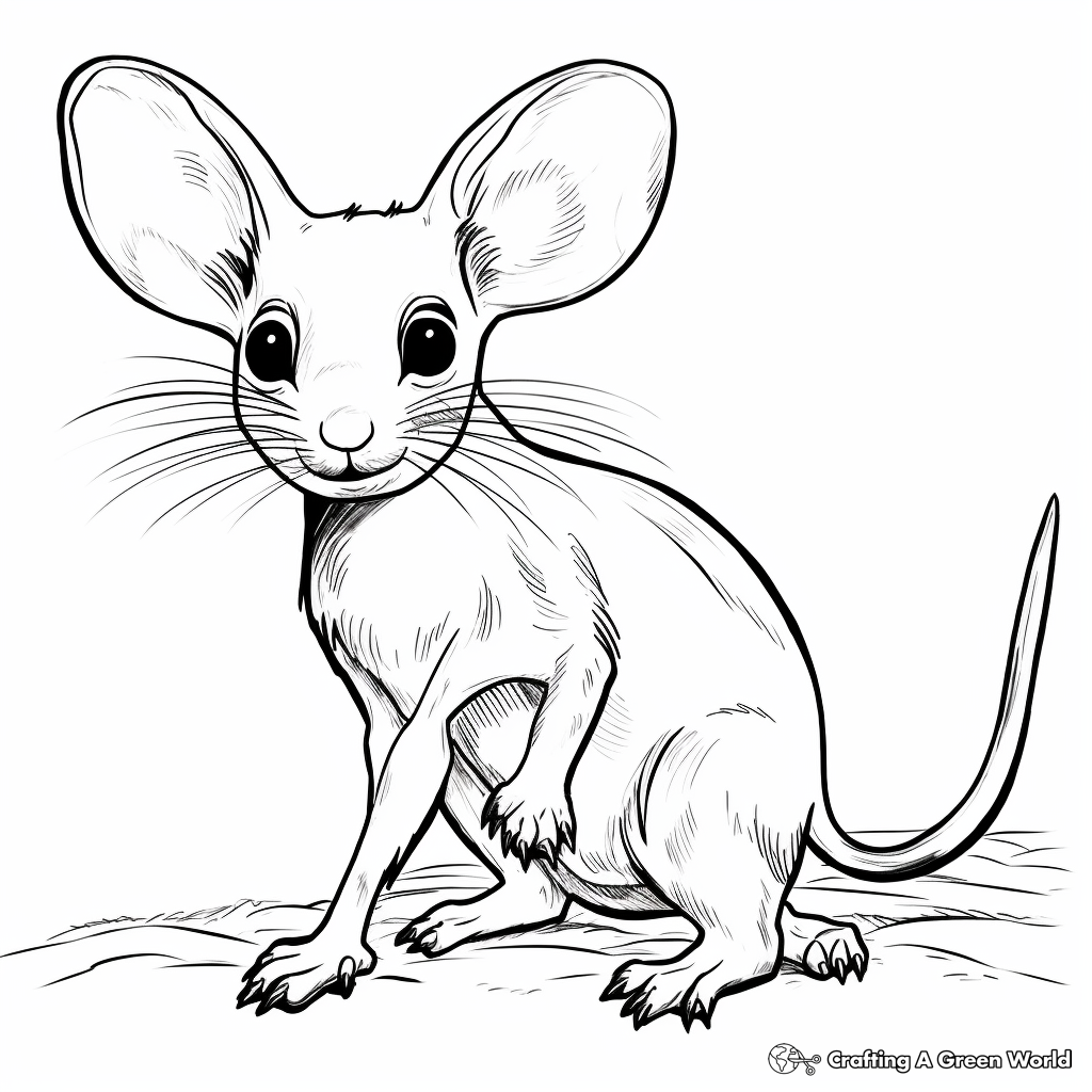 Kangaroo rat coloring pages