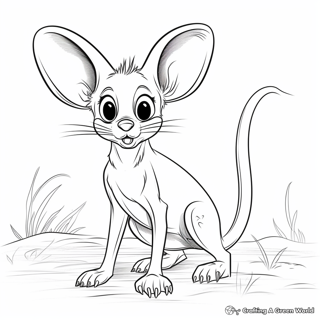 Kangaroo rat coloring pages