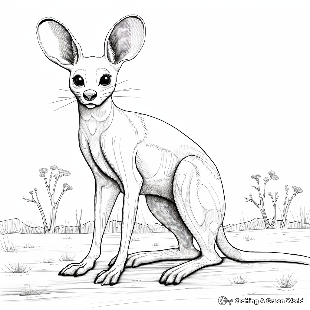 Kangaroo rat coloring pages