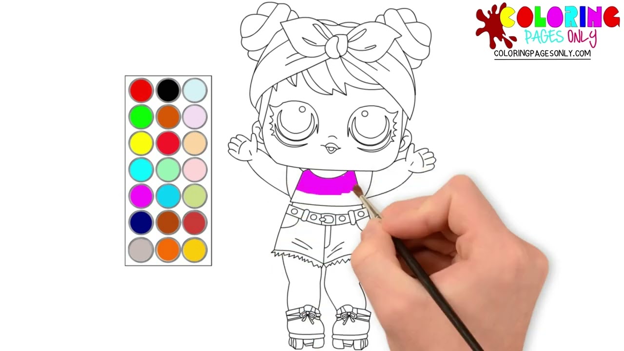 How to draw and paint lol surprise doll coloring pages