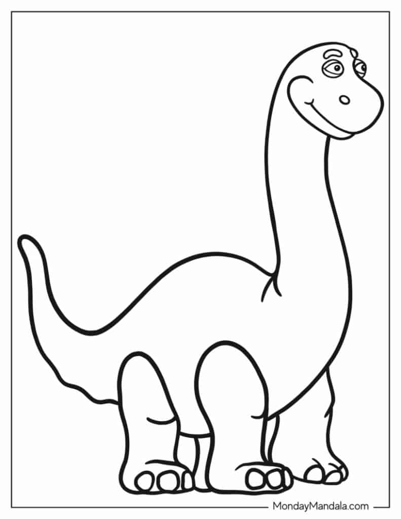 Brachiosaurus coloring pages free pdf printables