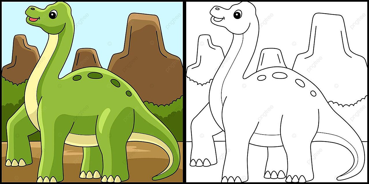 Brachiosaurus dinosaur coloring page illustration colouring illustration colouring book vector book drawing dinosaur drawing rat drawing png and vector with transparent background for free download