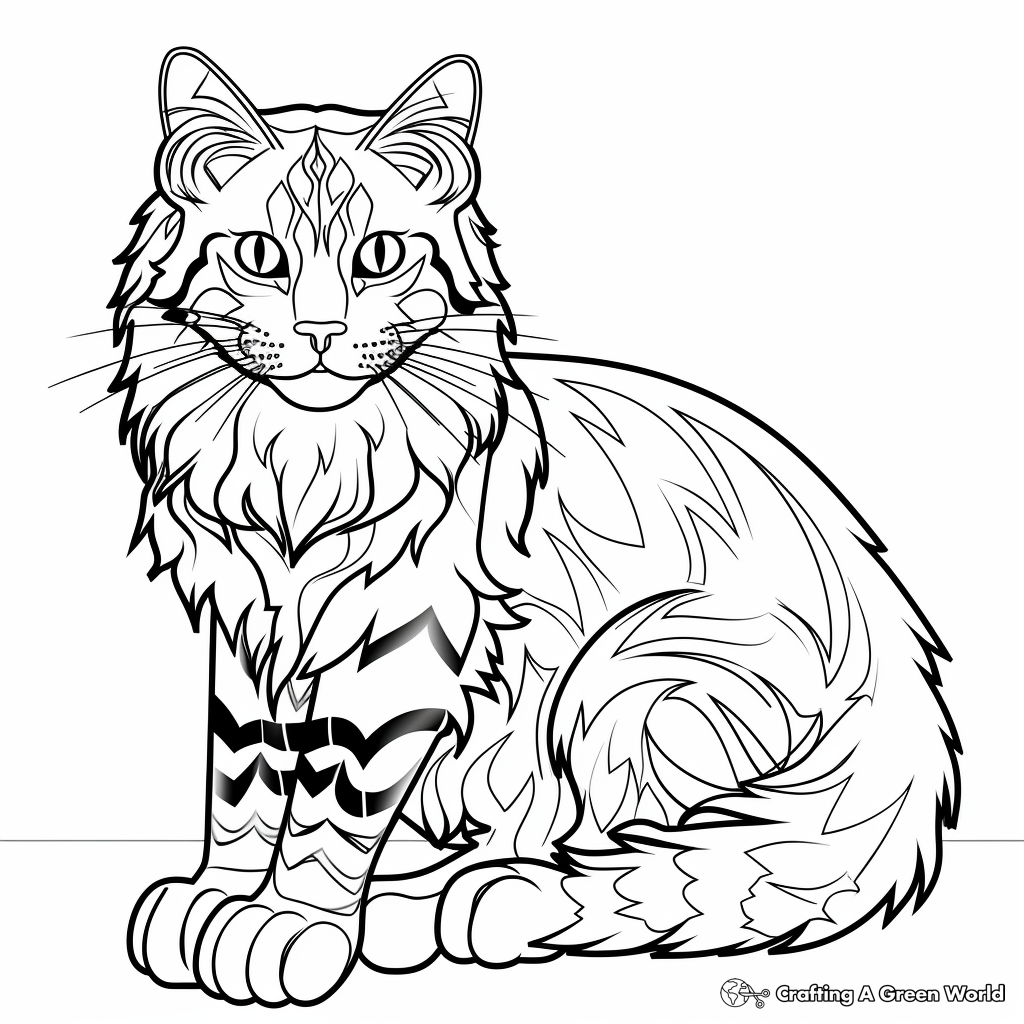 Maine coon cat coloring pages