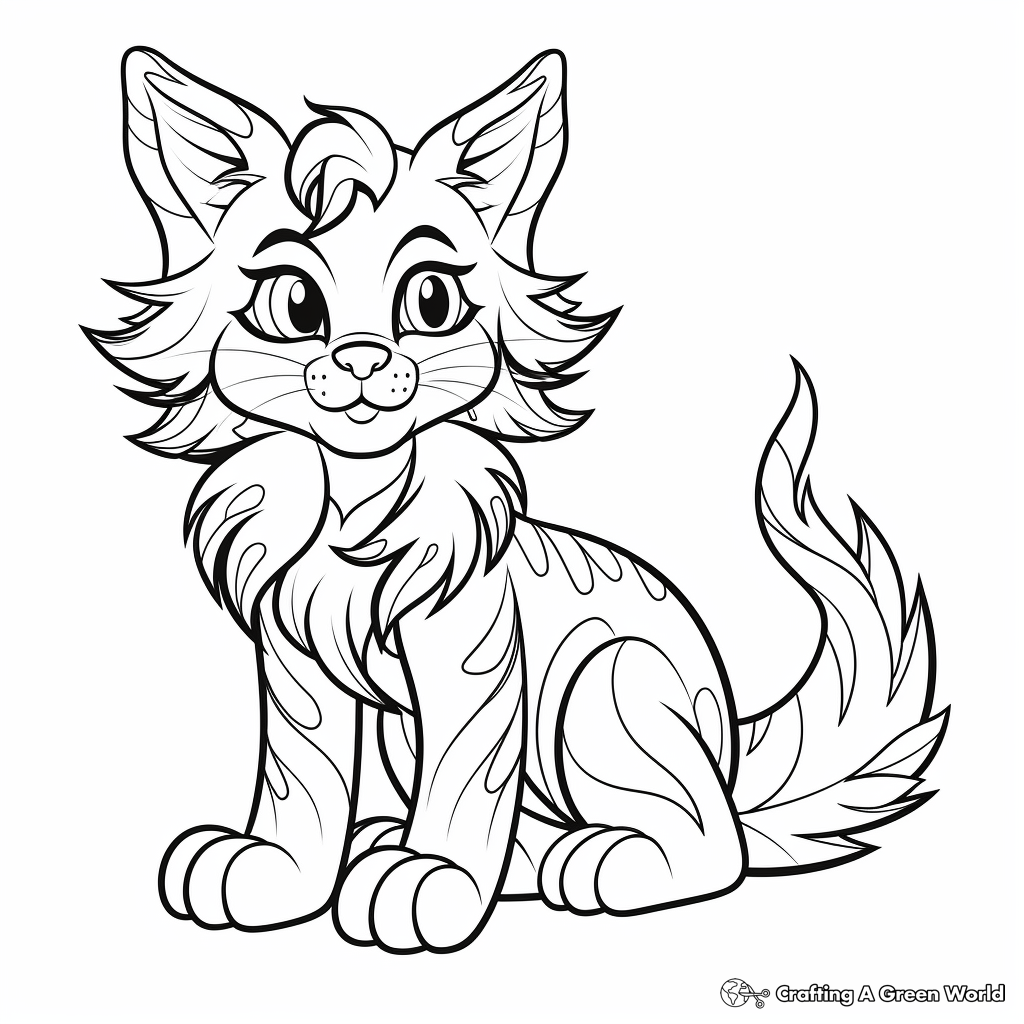 Maine coon cat coloring pages