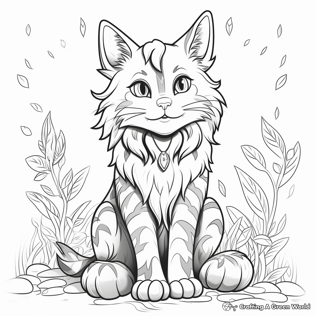 Maine coon cat coloring pages