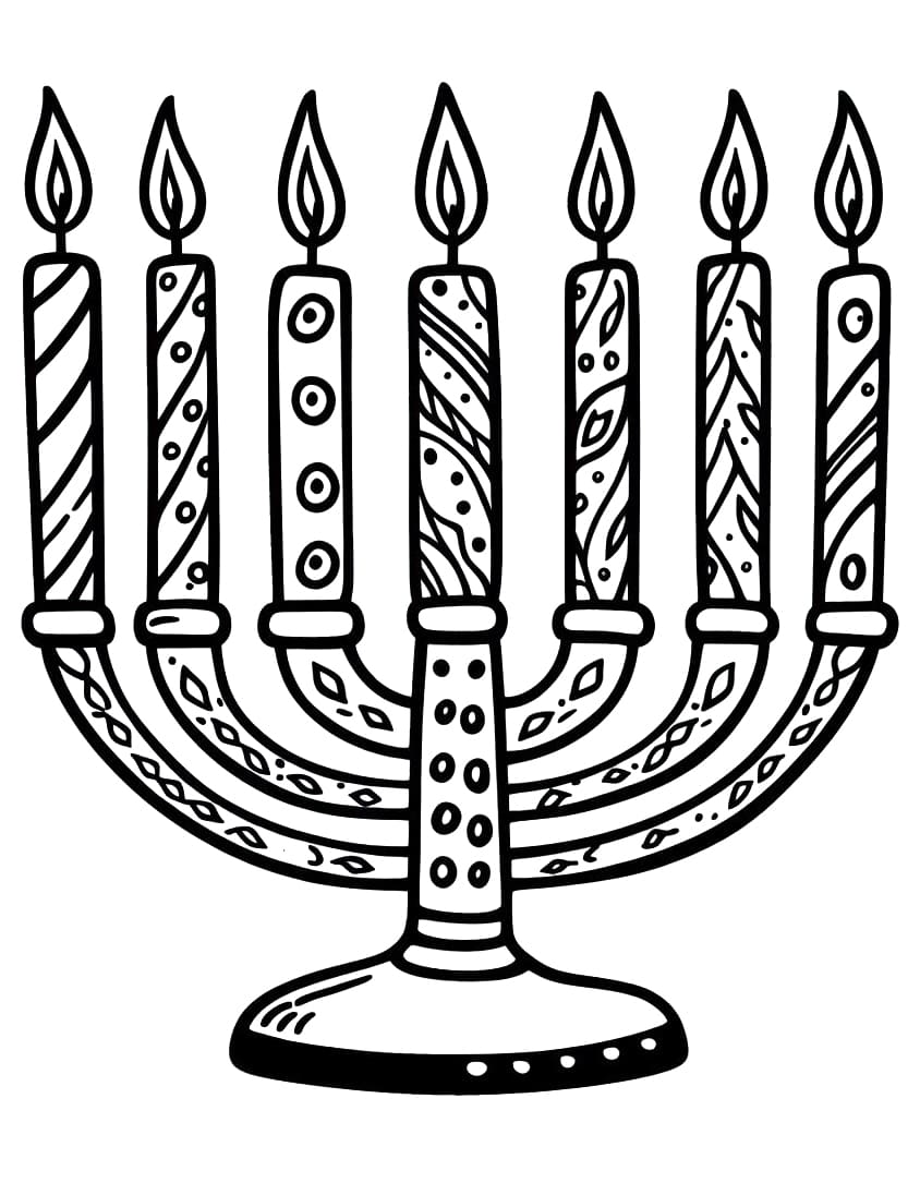 Menorah coloring pages