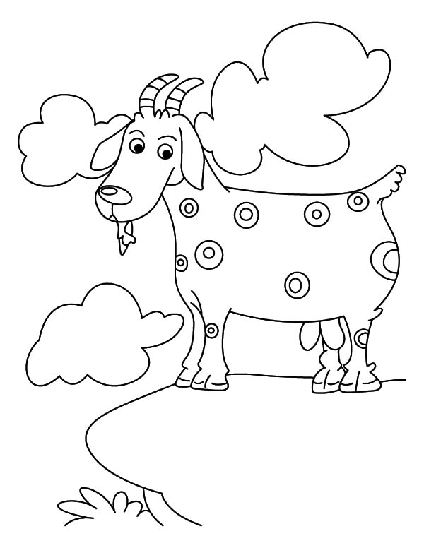 Spotted mountain goat coloring pages color luna