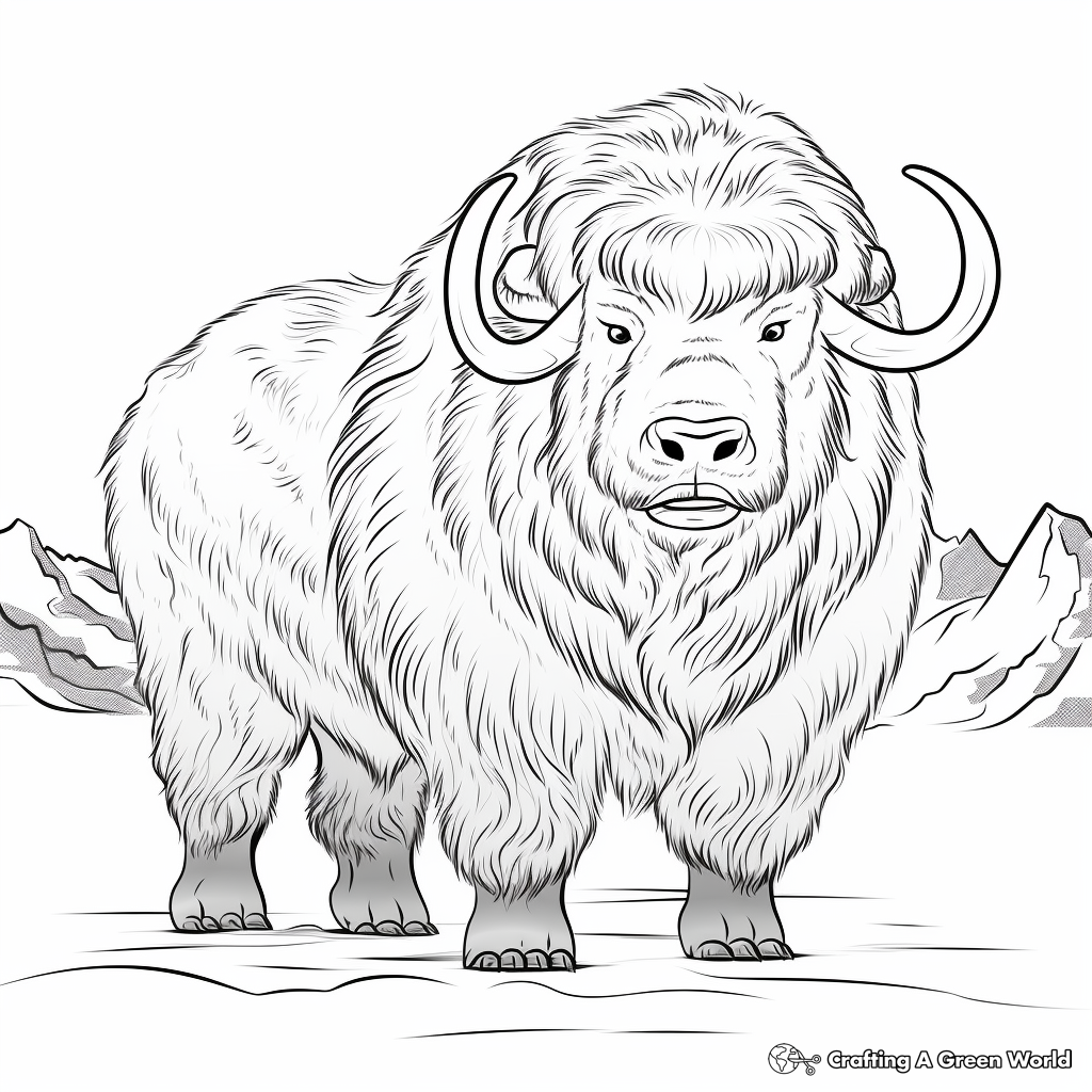 Musk ox coloring pages