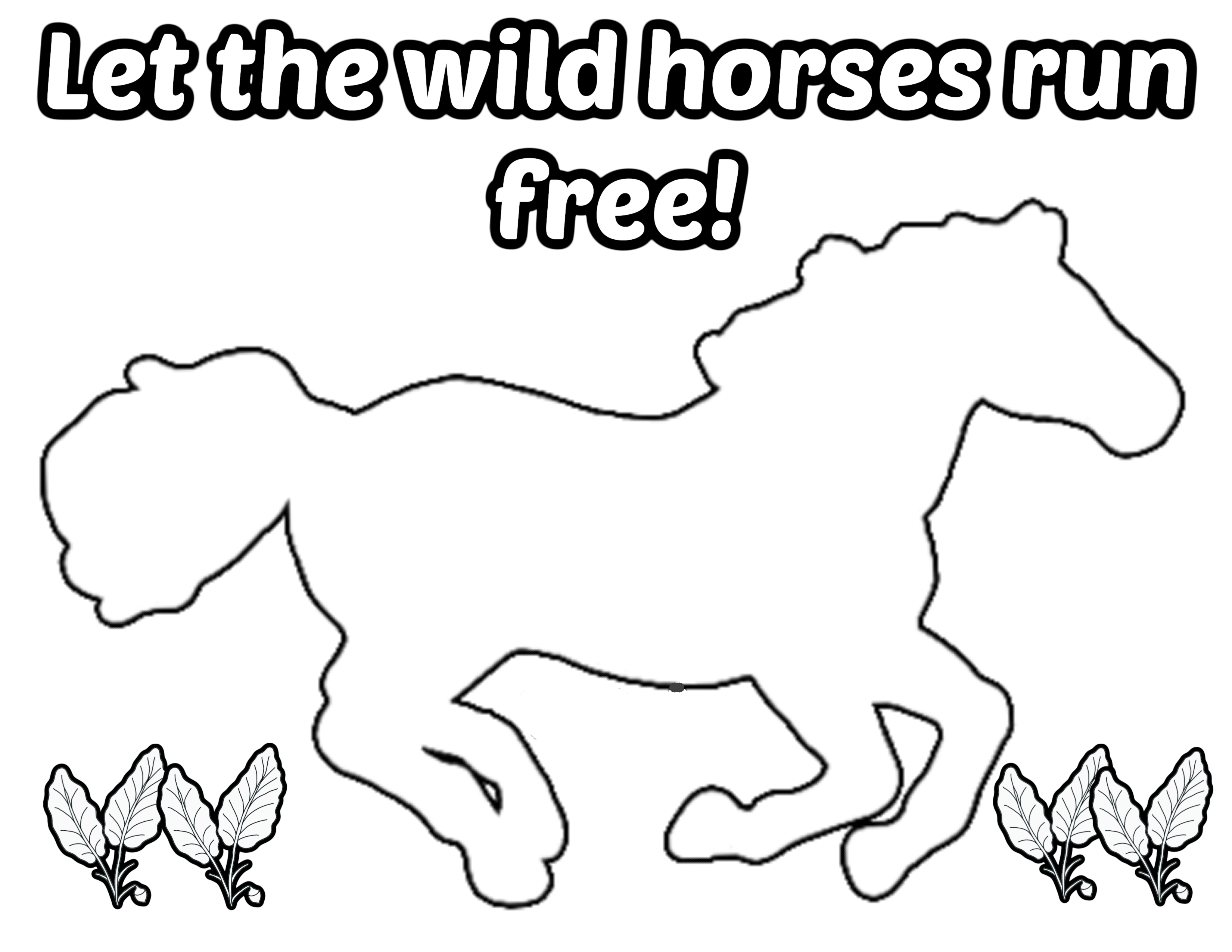 Wild horse coloring pages