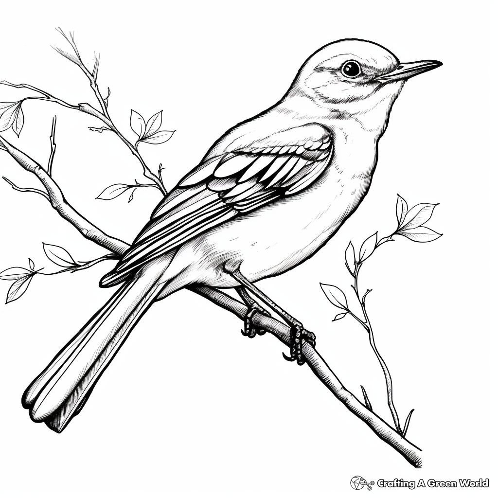 Mockingbird coloring pages