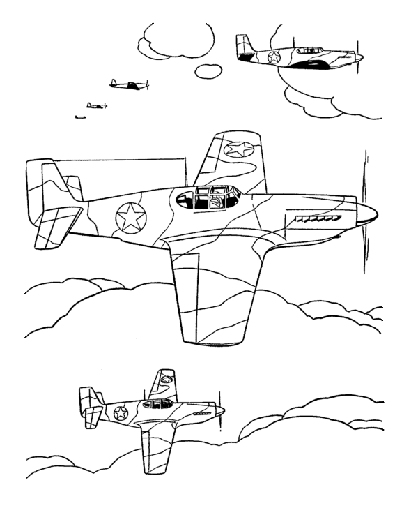 Fighter aircraft drawings amd coloring sheets