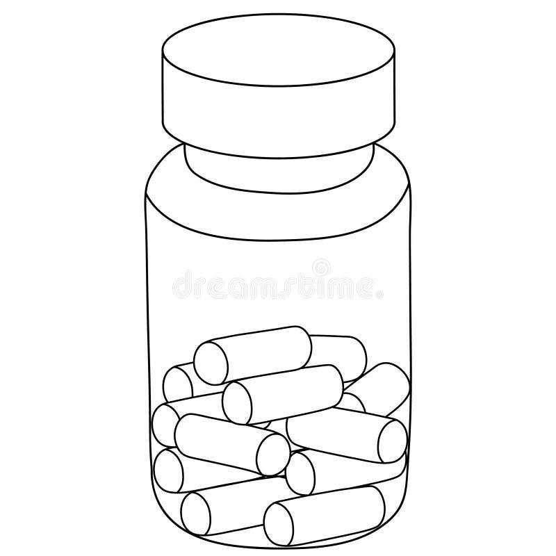 Pills coloring stock illustrations â pills coloring stock illustrations vectors clipart