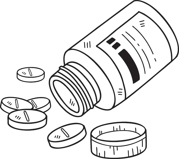 Page pill bottles vectors illustrations for free download