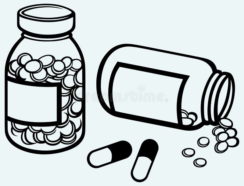 Pill bottle drawing stock illustrations â pill bottle drawing stock illustrations vectors clipart