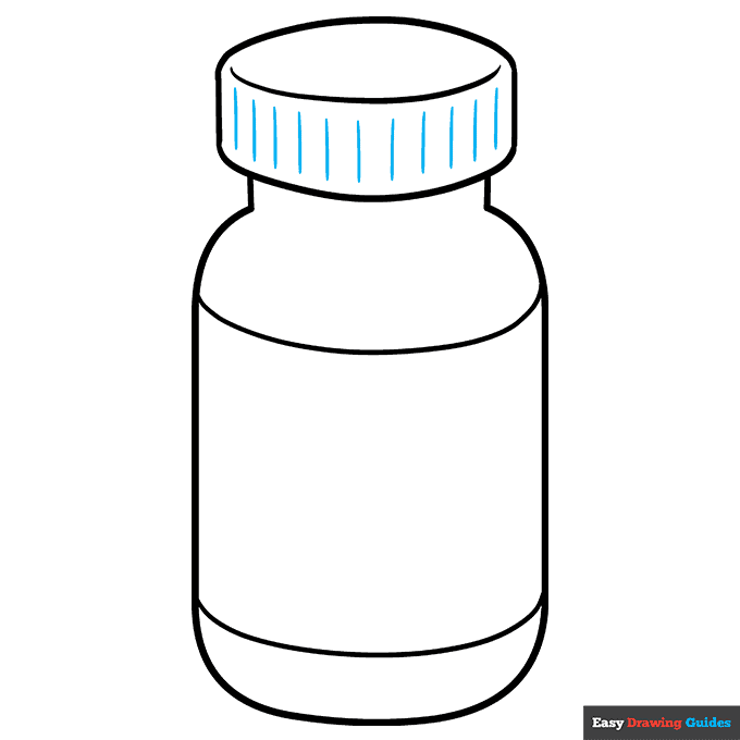 How to draw a medicine bottle