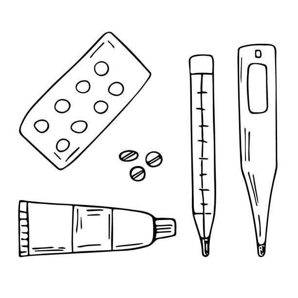 Pill bottle drawing stock illustrations royalty