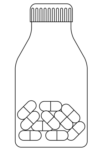 Pill bottle coloring page free printable coloring pages