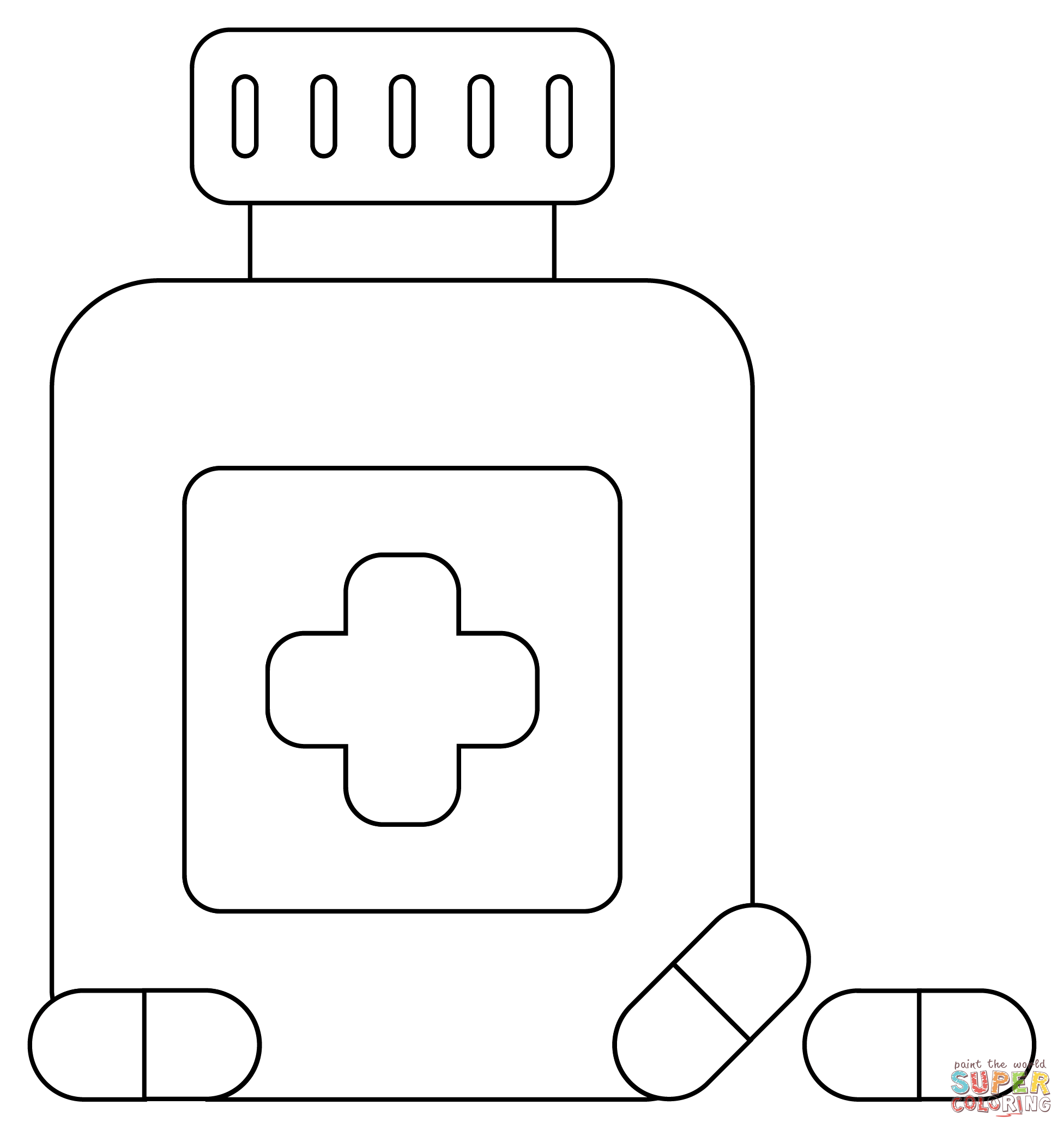 Pill bottle coloring page free printable coloring pages