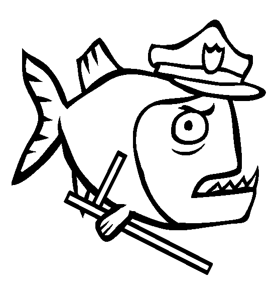 Piranha coloring page