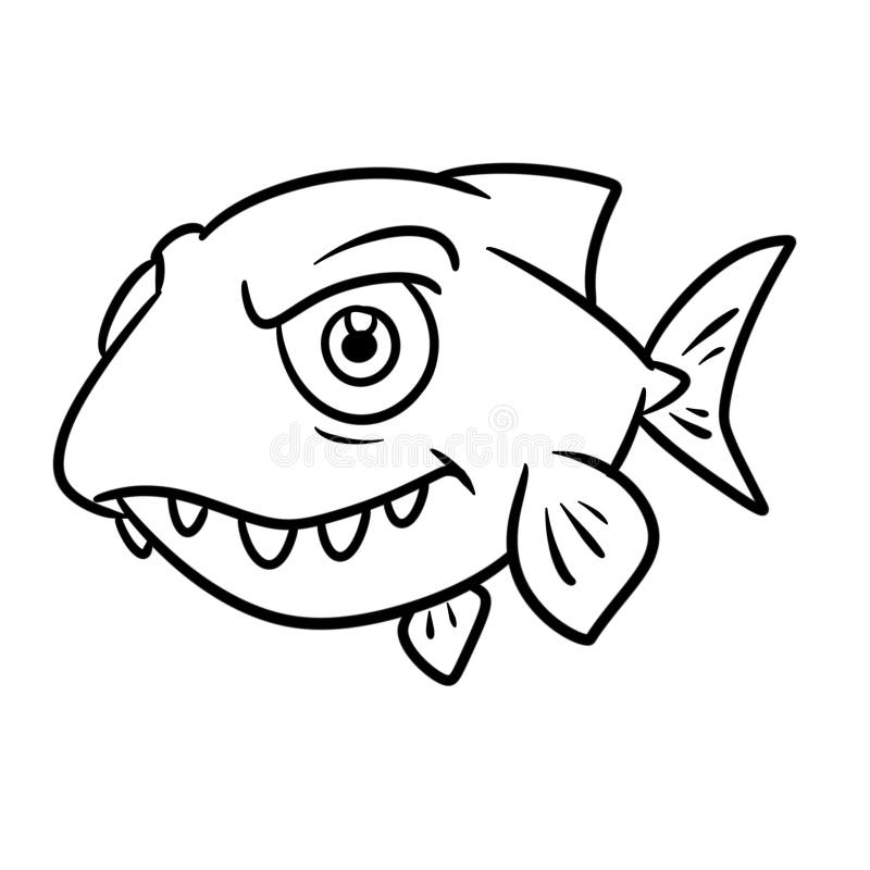 Piranha coloring page stock illustrations â piranha coloring page stock illustrations vectors clipart