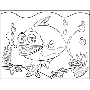 Piranha coloring page