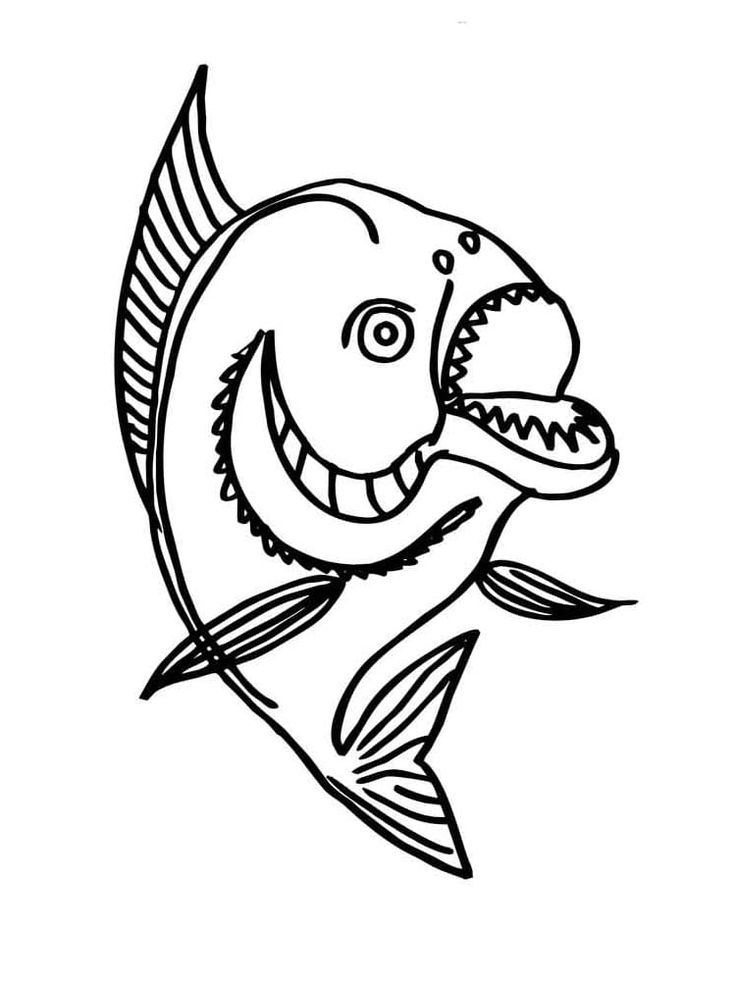 Free printable piranha coloring page free printable coloring pages coloring pages free printables