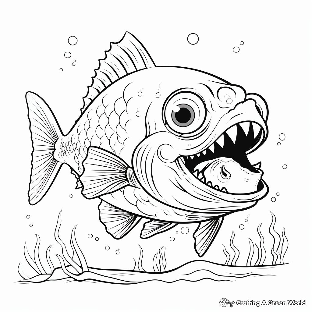 Piranha coloring pages