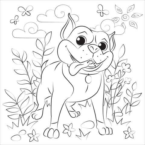 Pitbull coloring page free printable coloring pages