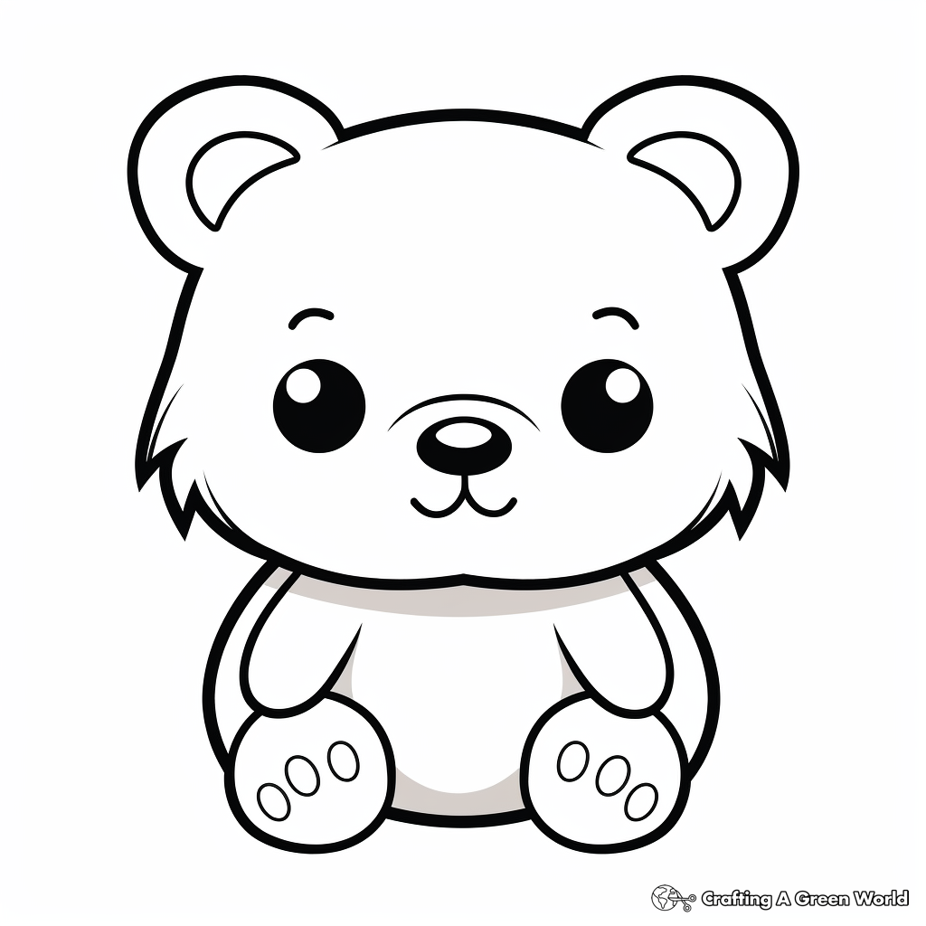Bear face coloring pages