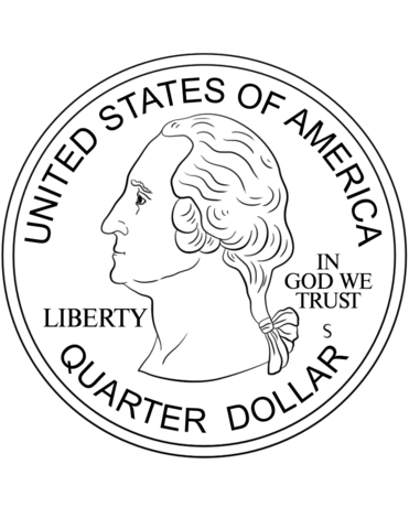 Quarter coin coloring page free printable coloring pages