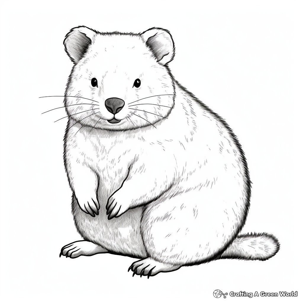 Quokka coloring pages