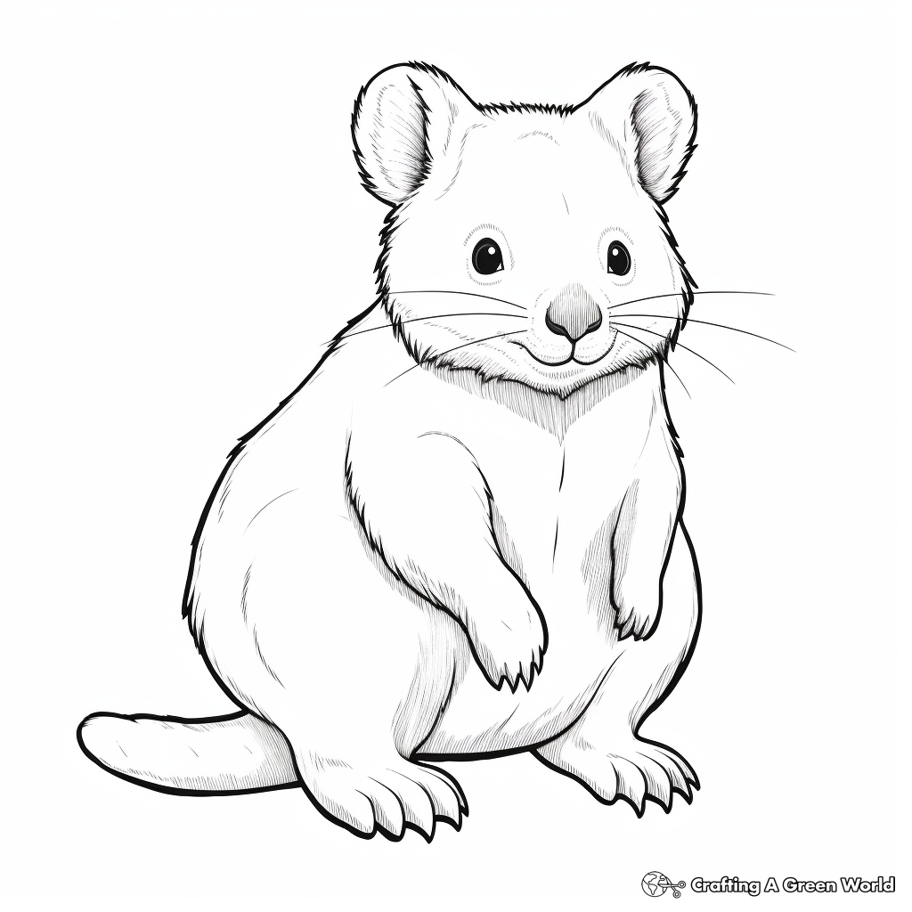 Quokka coloring pages