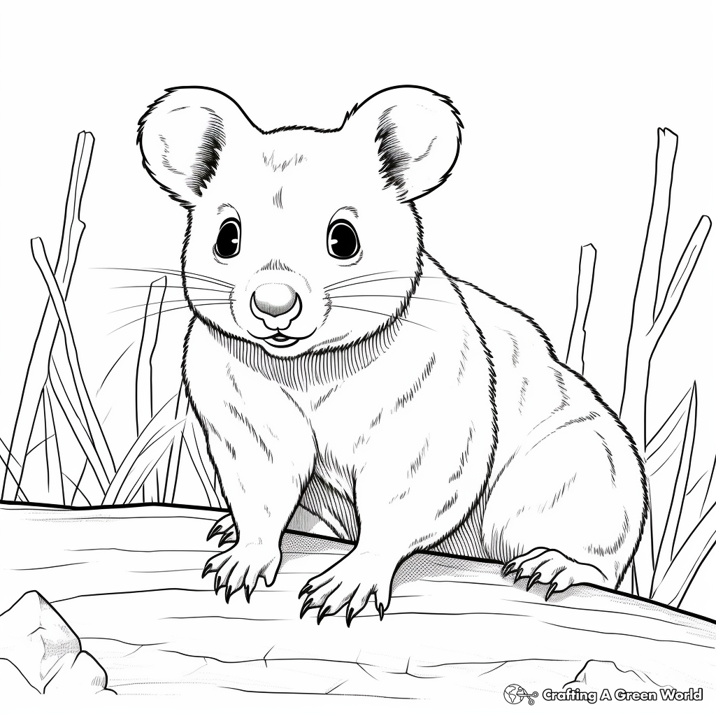 Quokka coloring pages