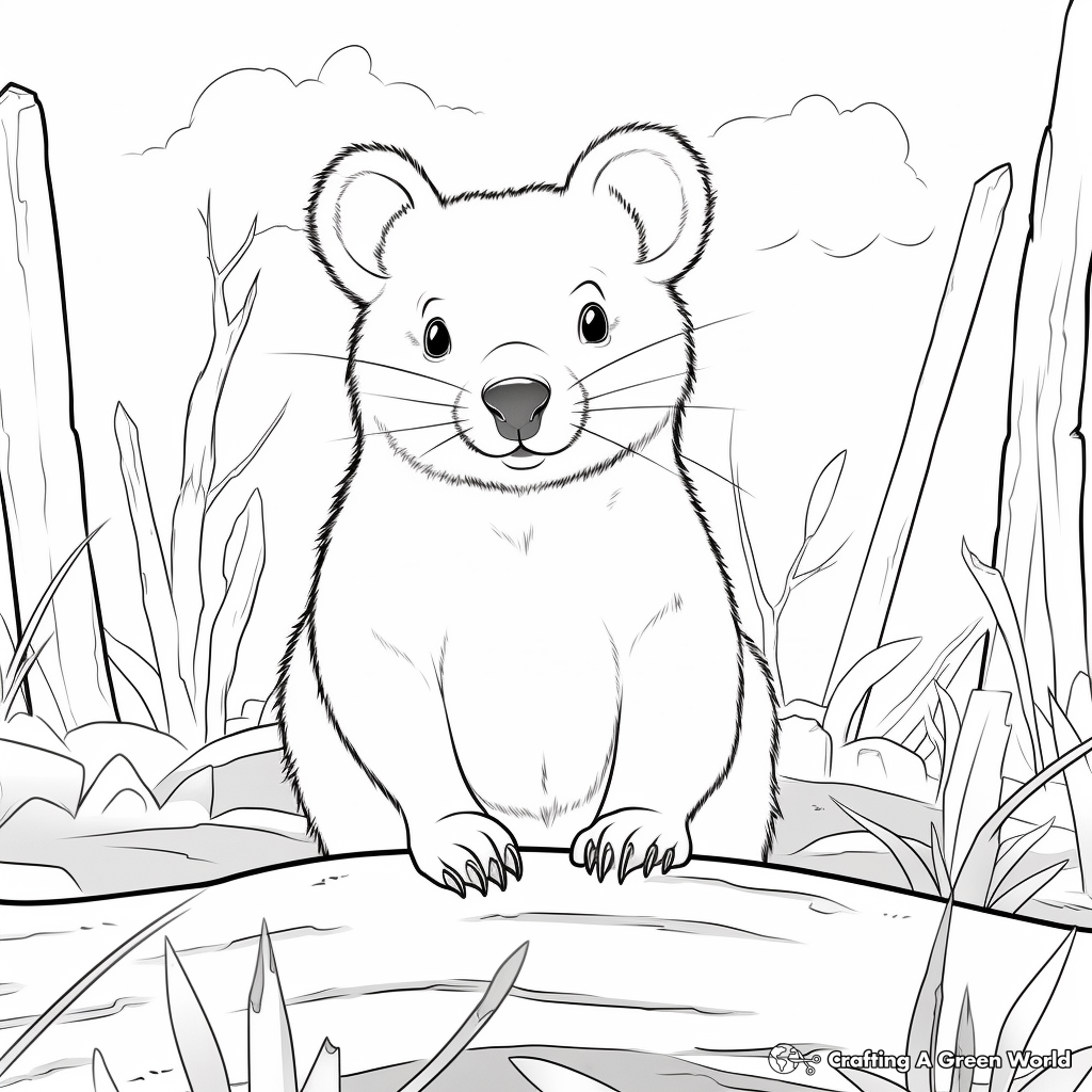 Quokka coloring pages