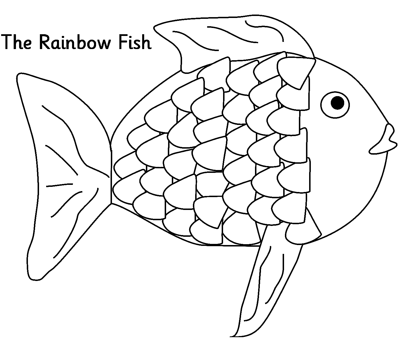 Rainbow fish coloring pages printable for free download