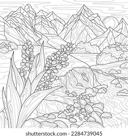 River coloring page images stock photos d objects vectors