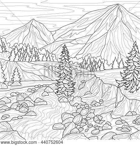 Scenery mountains vector photo free trial bigstock