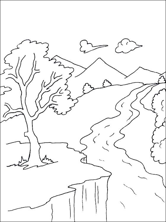 River coloring page coloring pages coloring pages nature coloring pages art drawings for kids